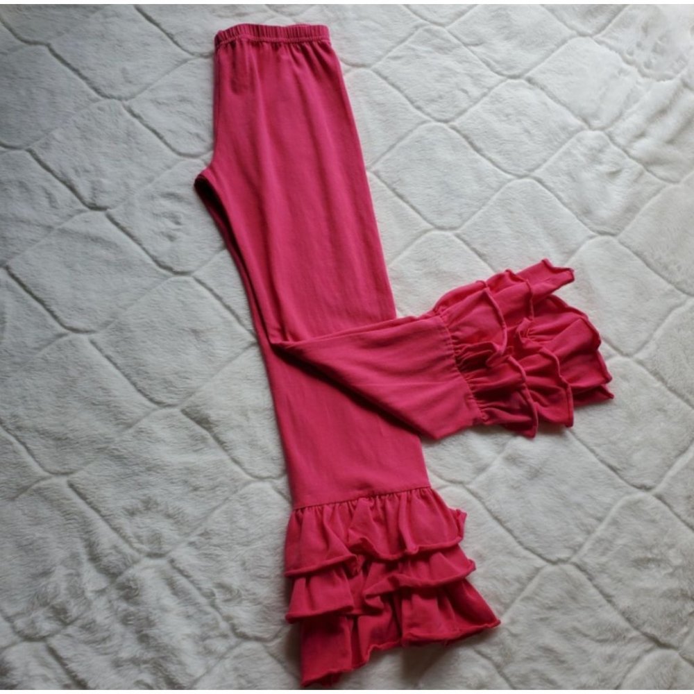 Adorable Essentials Hot pink ruffled pants icings Size 10t bright fun layering